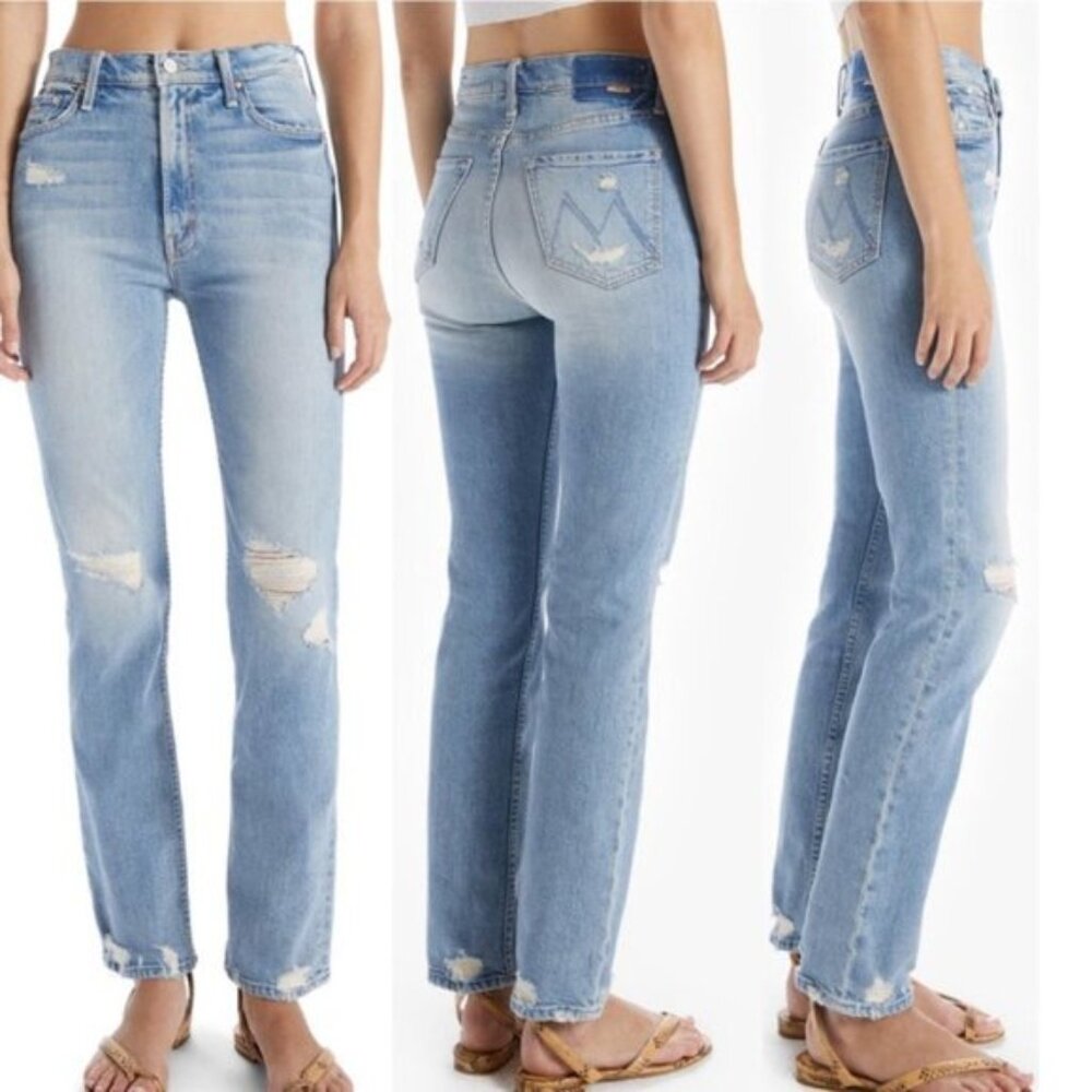 MOTHER SUPERIOR  HIGH WAISTED RIDER SKIMP JEANS
